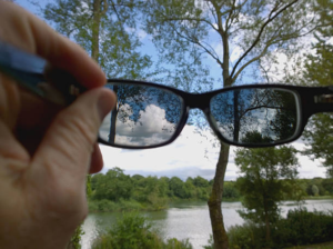 Sunglass with nature view