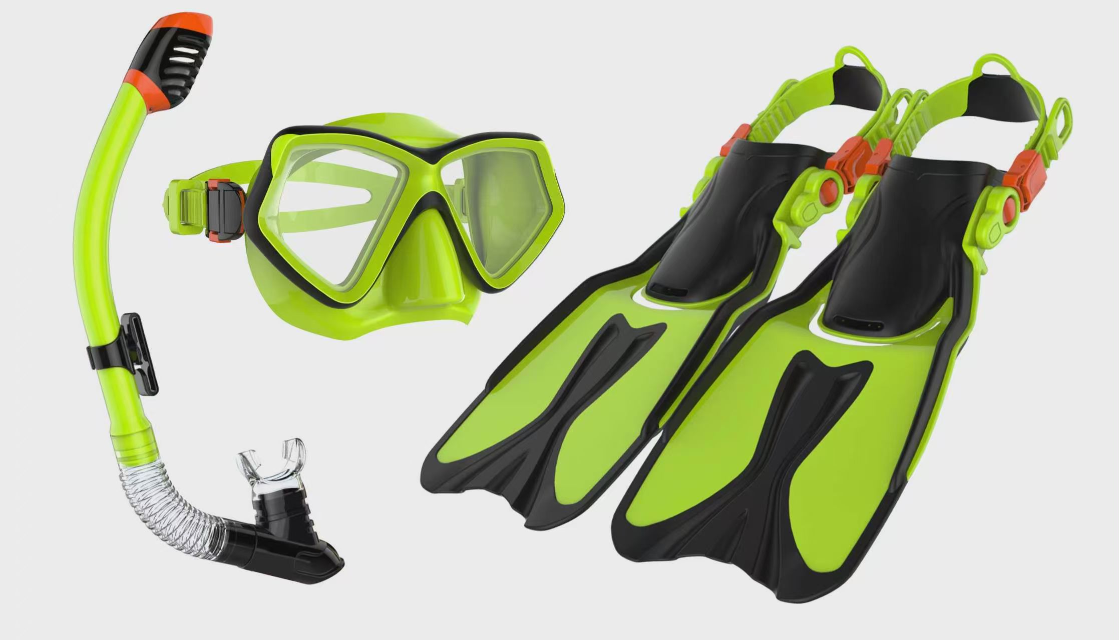 Reanson diving mask snorkel fins set